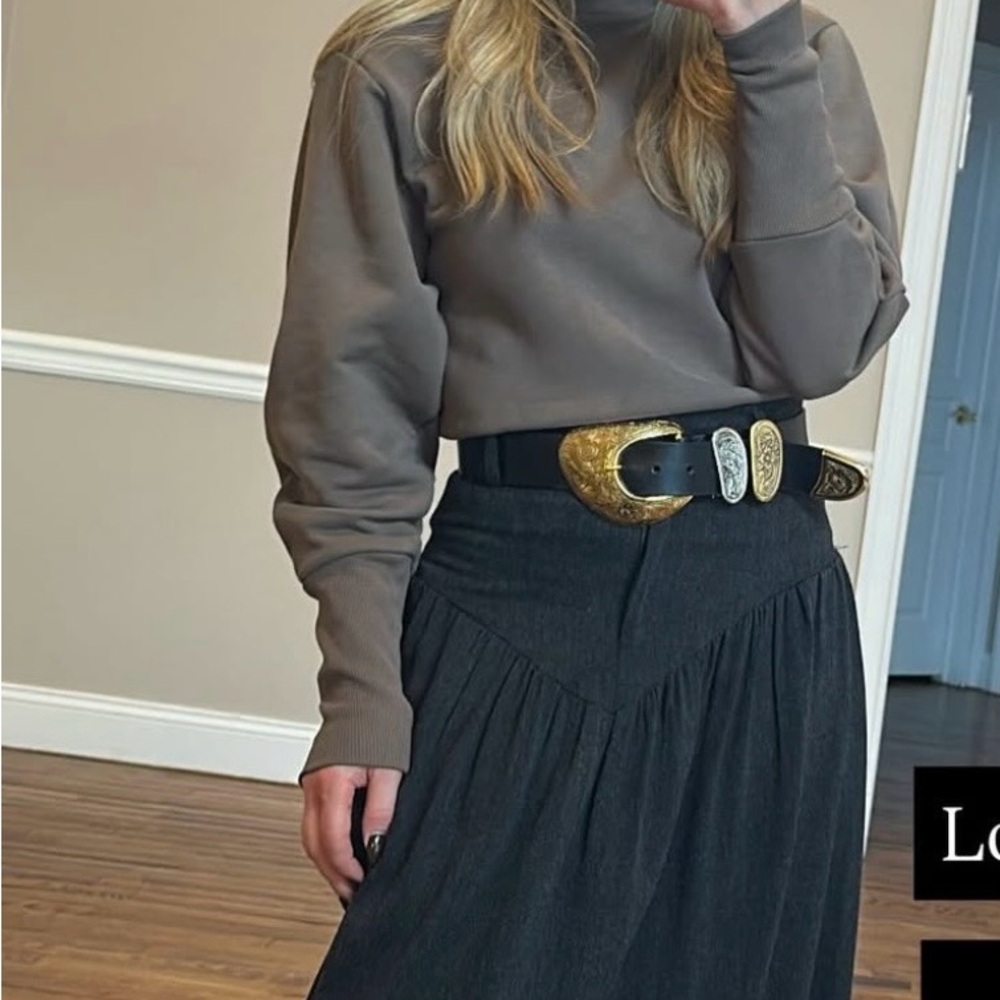 Thirdbycee V-Shaped skirt size small charcoal new NWT - Picture 5 of 5